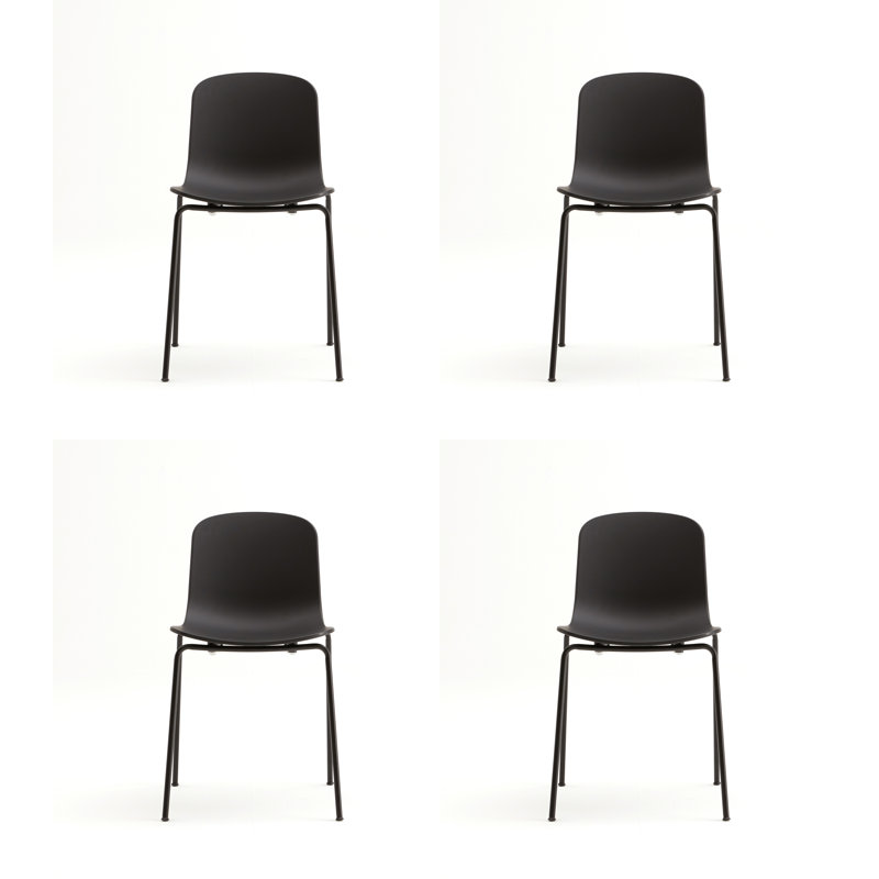 Chaise empilable Holi, Noir