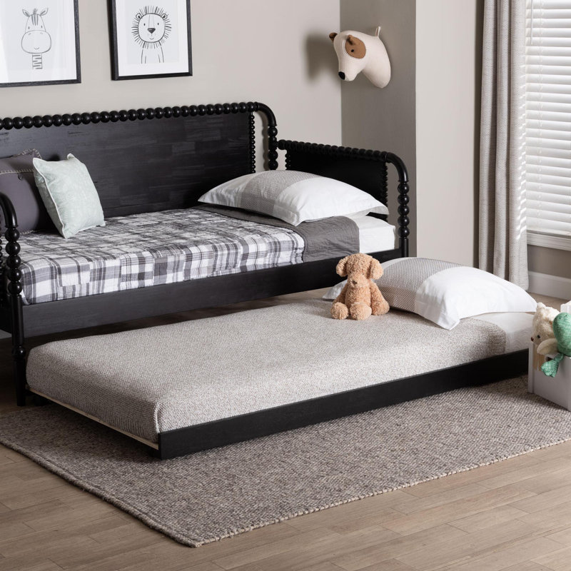 Lit gigogne Baxton Studio Lucera, Noir