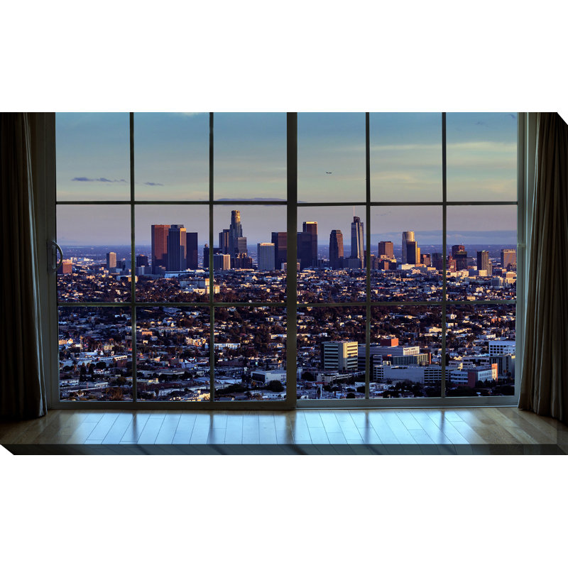 " Downtown Los Angeles Window ", 24" H x 40" W x 1" D