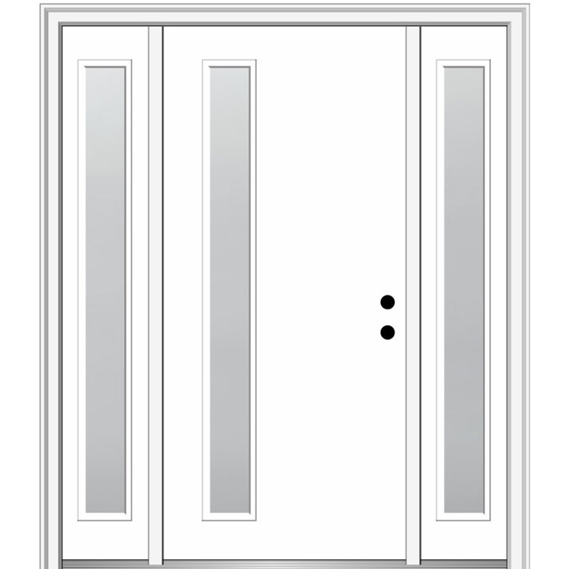 Portes d'entrée avant apprêtées apprêtées, S'ouvre à gauche vers l'intérieur, H 81,75 po x l 68,5 po x P 6,563 po, Gelé