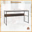 Bureau de 55 po x 24 po avec station de charge, tablette de rangement, structure en métal robuste