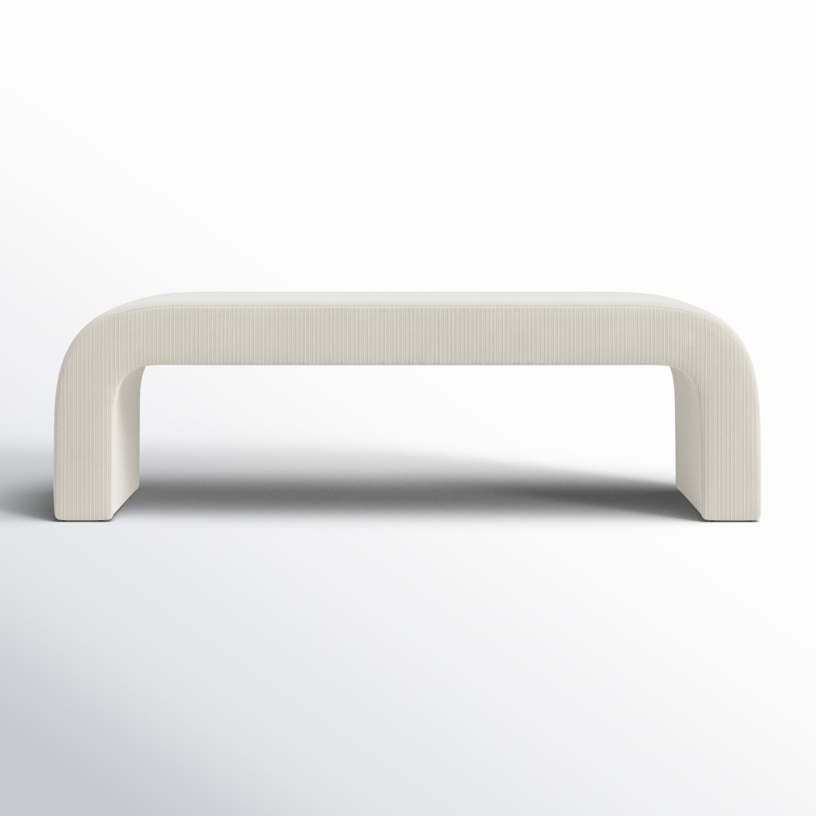 Daine 62" Linen Bedroom Bench, Cream Cordoroy