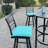 Aluminum 3-Piece Patio Bar Set with 30'' Round Bar Table-1452941523