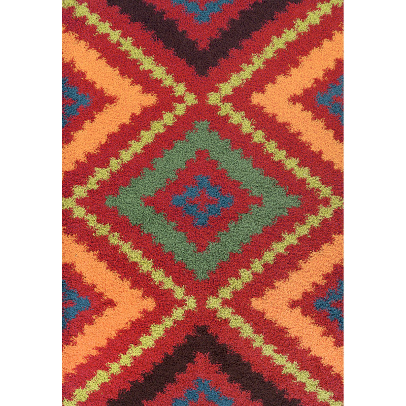 Lookout Power Loom Red/ Orange Rug, 160 x 235cm
