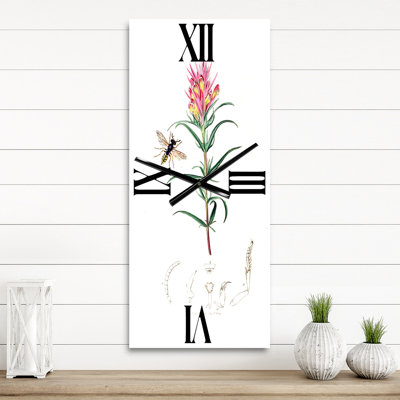 Horloge murale insectes et plantes I