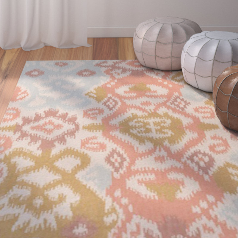 Wool Ikat Indoor Rug, Rectangle 5' x 8'