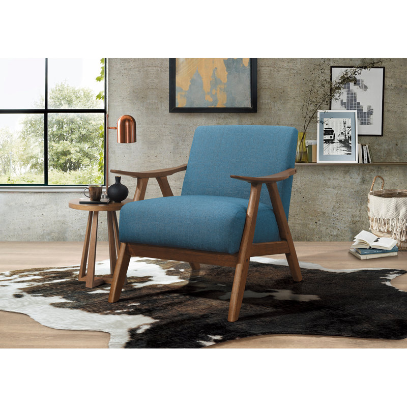 Hofstetter Upholstered Armchair, Blue Linen