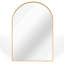 Miroir arqué de 20 po x 30 po avec cadre en métal doré pour salle de bain. (W2203134108)-15978399