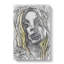 Sketch of a Flower Girl in Abstract - Wrapped Canvas Drawing - Wrapped Canvas-55342108
