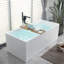 Baignoire de trempage autoportante en acrylique 67 po. X 32 po.-83677362