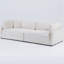 Velours côtelé 112 pouces beige, quatre sièges, structure en bois massif, siège à ressorts en forme de S et deux coussins décoratifs pour se détendre en velours côtelé, dimension,-2112435300