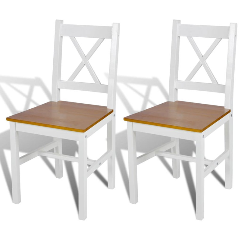 Chaise de salle à manger, Blanc / beige, 2