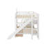 Lit superposé de style château, lit superposé de château avec tiroirs, tablettes et glissoire, cadre de lit en bois-1575247212