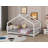 Aby House Platform Bed with Headboard and Footboard,Roof Design-593062542-537757911