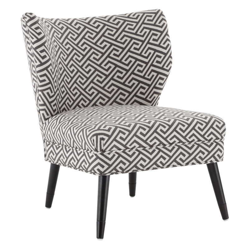Posen Upholstered Slipper Chair, Black