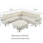 Canapé-lit modulaire rembourré 6 pièces 6 pièces-1889883729