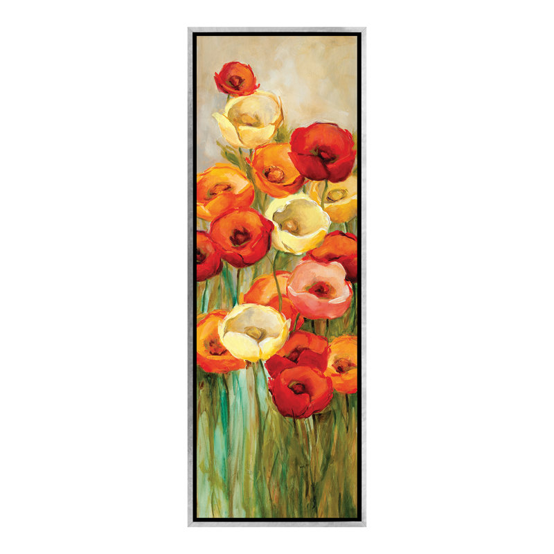 Une touche de soleil II - impression, Toile avec cadre argenté, H 72 po x l 24 po x P 1,5 po