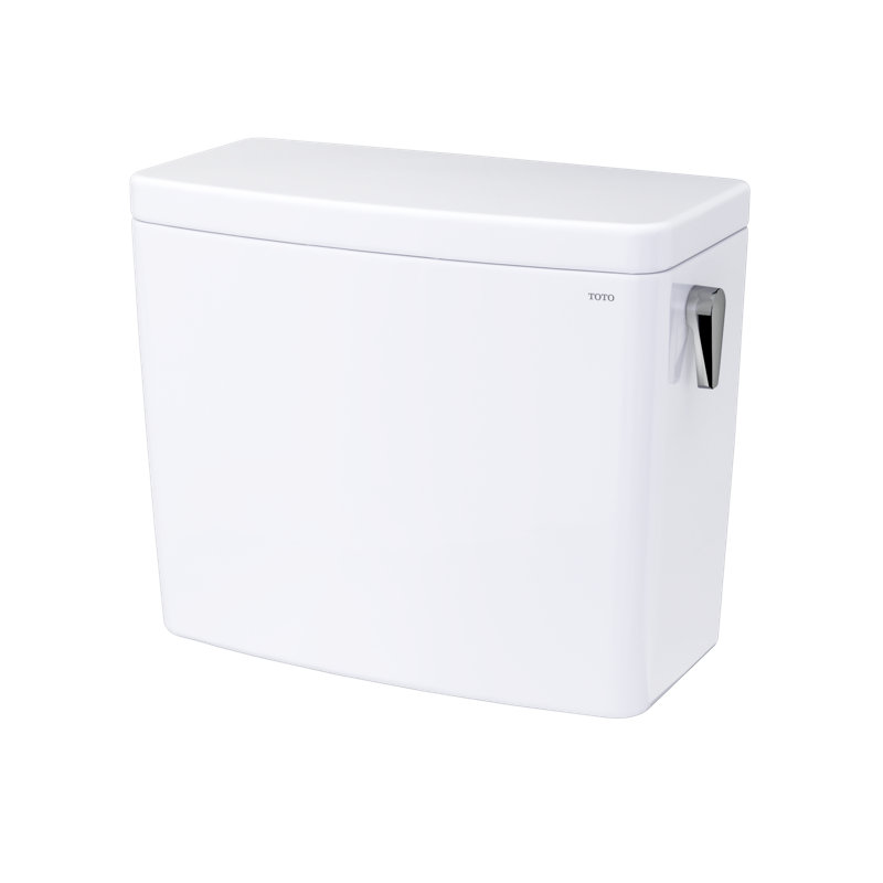 TOTO Glaston 1G 1.0 GPF Toilet Tank with Right-Hand Trip Lever, Cotton White - ST472UR#01, Cotton White, Right