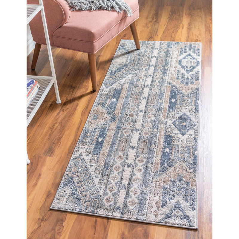 Tapis contemporain contemporain Wenden, Tapis de couloir 2 pi 7 po x 10 pi