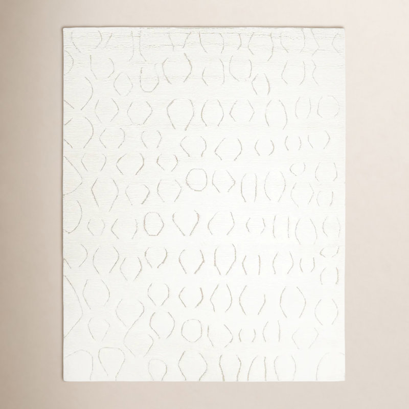 Mea Hand Knotted Abstract Indoor Rug, Rectangle 8' x 10'