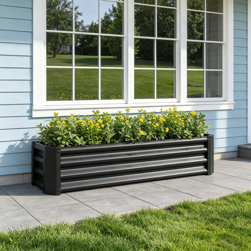 Outdoor Metal Raised Planter Box
