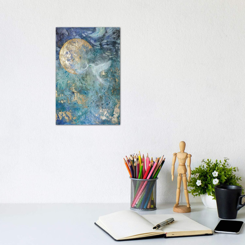 Slivers Of The Moon I by Stephanie Law - Wrapped Canvas Painting, 20.32 cm H x 30.48 cm W