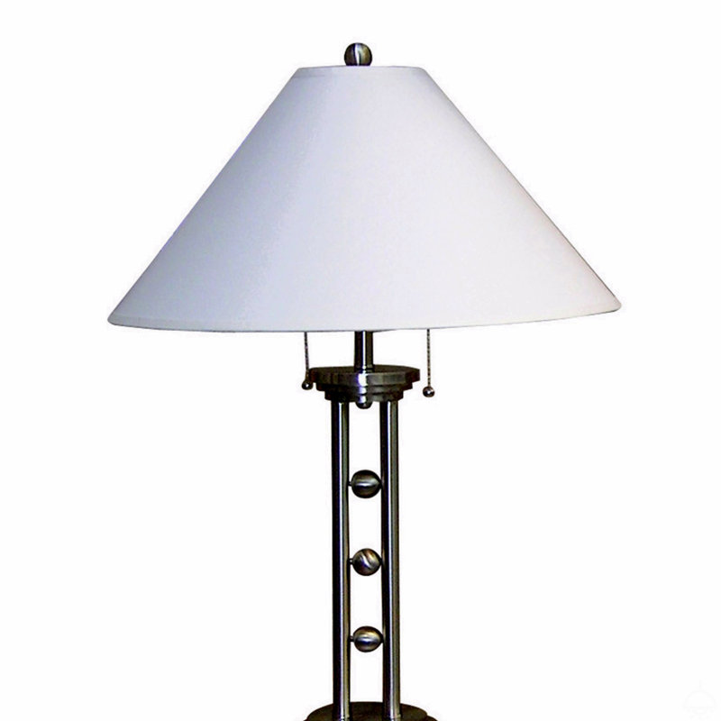Lampe de table 27 "en métal argenté"