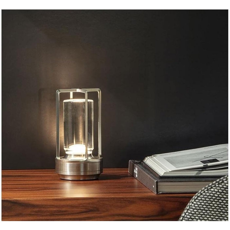 Rechargeable Cordless LED Table Lamp With 3-Color Dimming, Portable Metal Lamp For Indoor And Outdoor Use