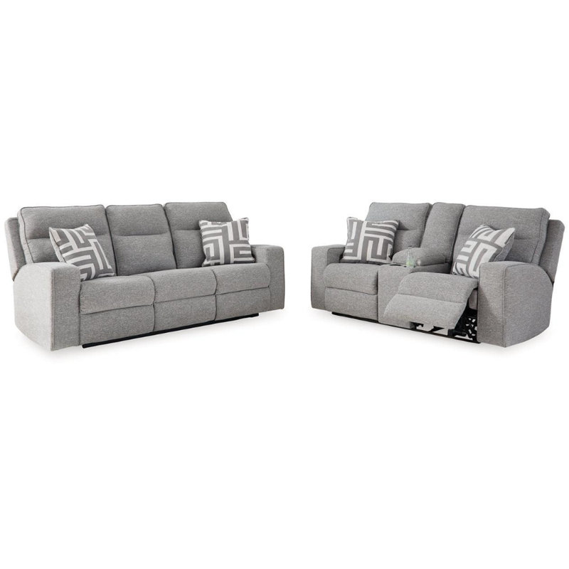 Ensemble de salon inclinable électrique Biscoe Pewter