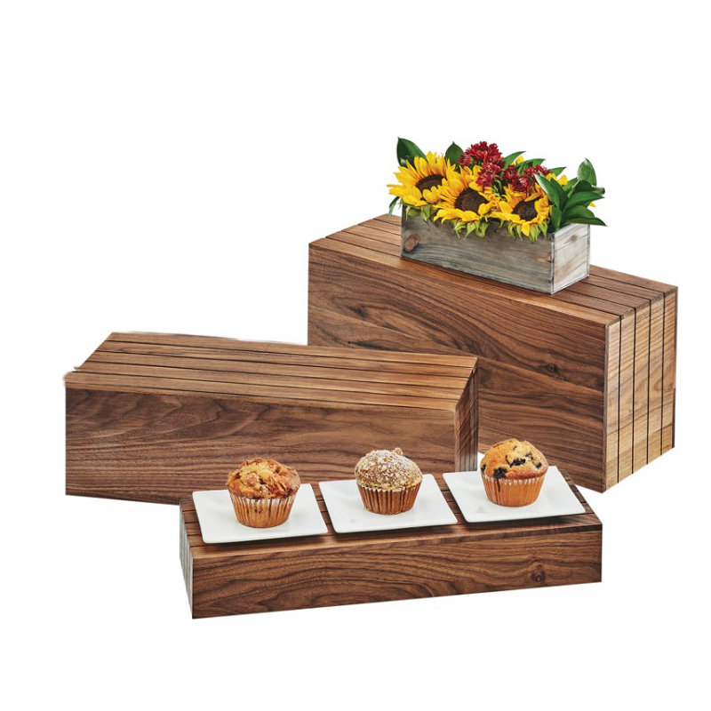 Med-Century Rectangular Riser, 11 x 20 x 7