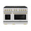 ZLINE Autograph 48 in. Paramount DuoPro Gas Range in Stainless Steel with Gold Helix Handles-1847214109