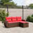 Ebern Designs 4 Piece Patio Sofa Set With Cushions Black Poly Rattan-2019239281-2019239277