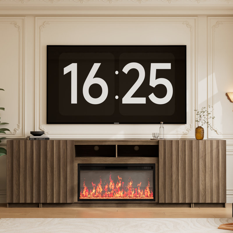 Meuble télé avec foyer