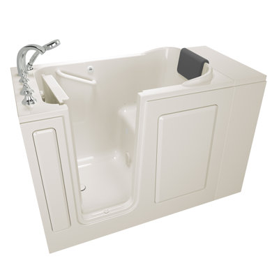 48'' x 28'' Soaking Fiberglass Bathtub with Faucet