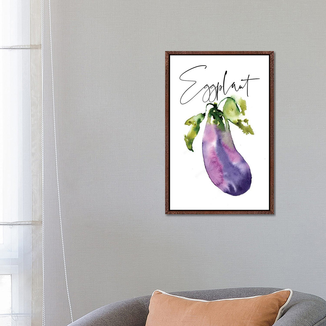 Loose Veggies Eggplant von Sara Berrenson - Galerie-verpackte Leinwand Giclée auf Leinwand