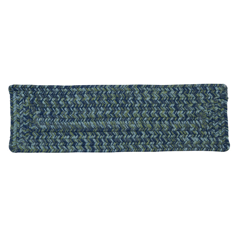 Ashiah 8" x 28" Rectangle Stair Tread, Aquatic