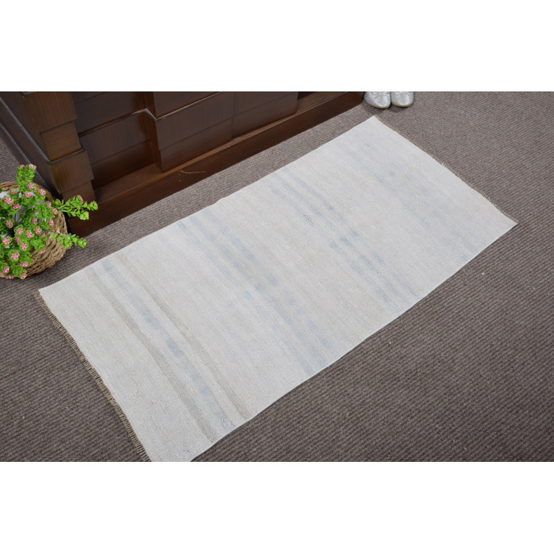 Tapis kilim turc rétro vintage avec motif bohème rustique tissé à la main pour un décor naturel élégant