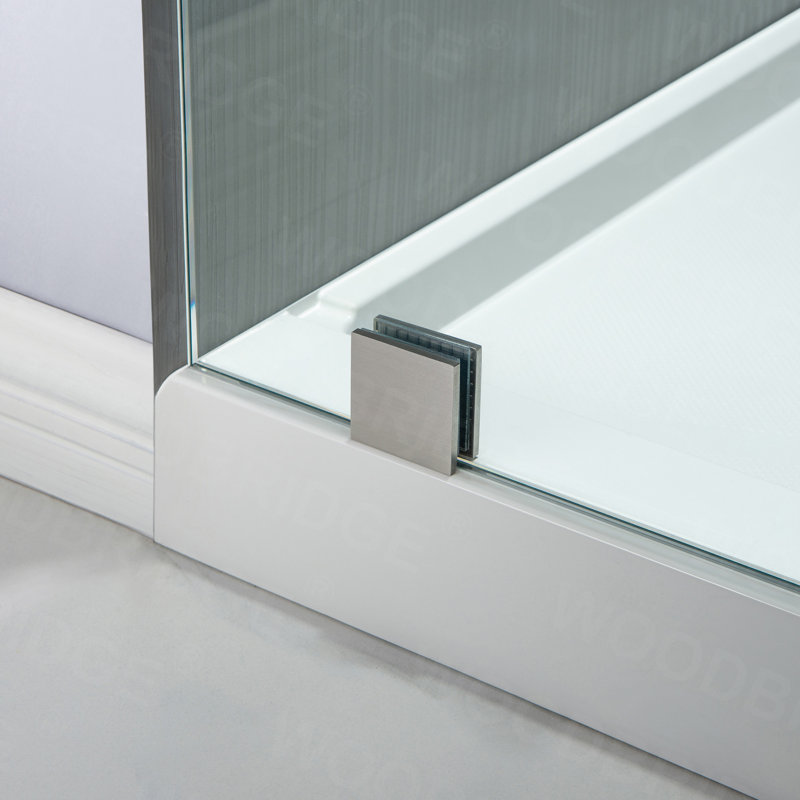 56"-60" W x 62" H Single Sliding Frameless Bathtub Door with 3/8"(10mm) Clear Tempered Glass, Brushed Nickel