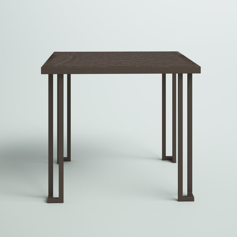 Montreal Solid Wood Top Metal Base Dining Table
