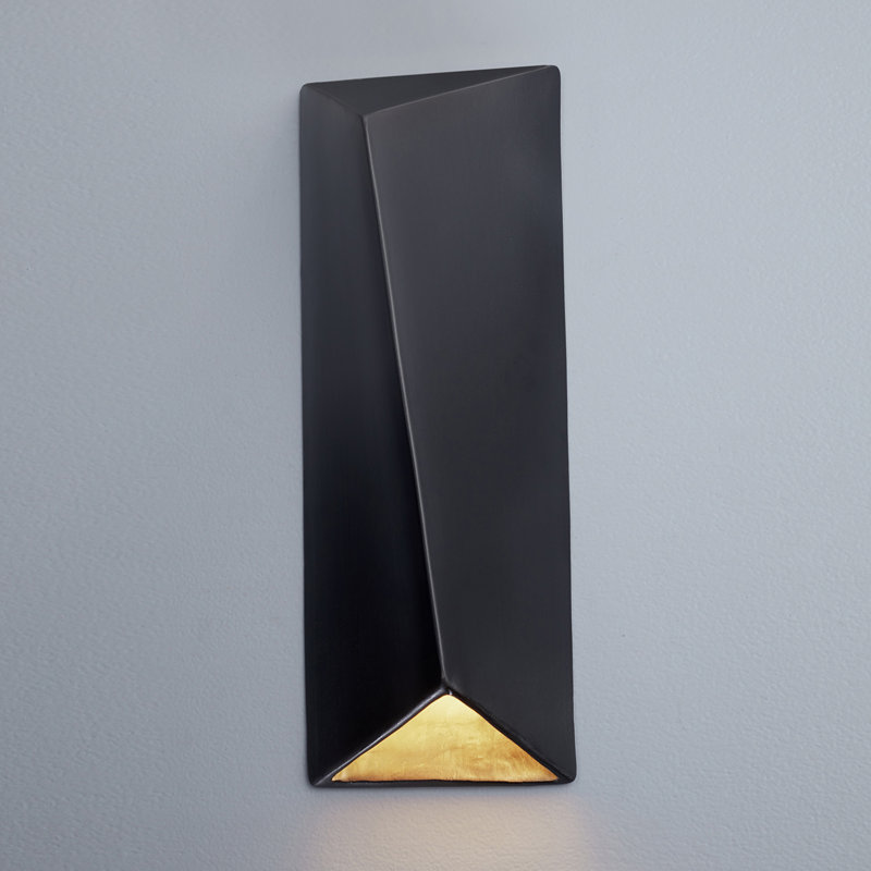 Torrie LED Outdoor Flush Mount, Matte Black/Champagne Gold