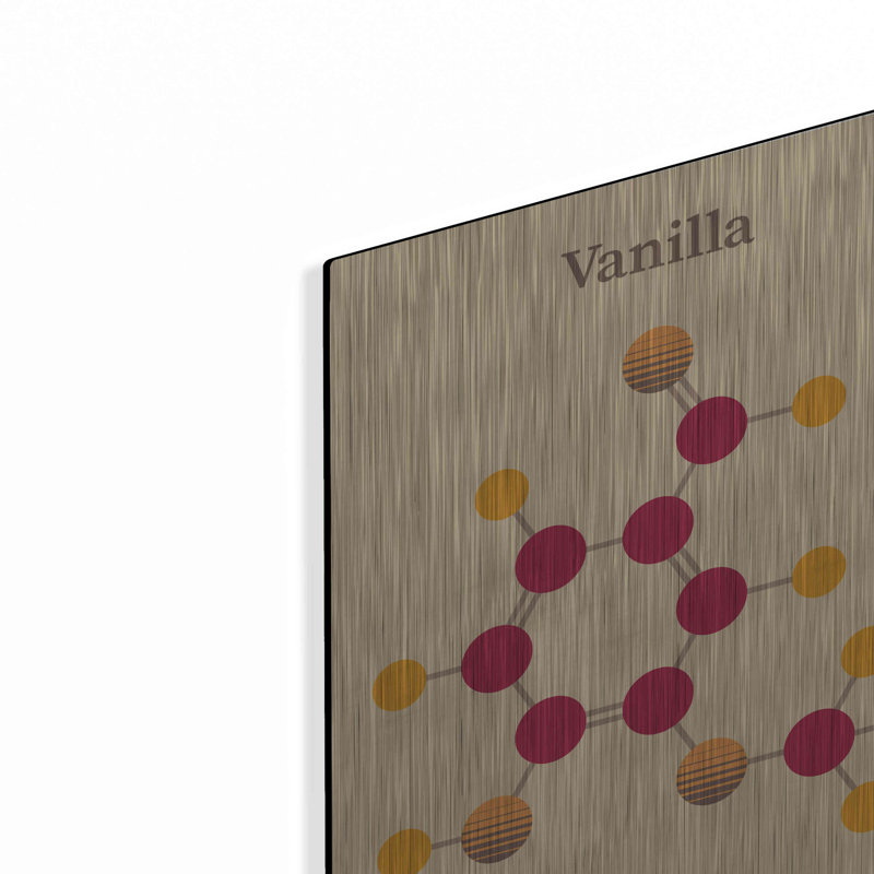 Hokku Designs «Vanilla Molecule 2» par Luxe Portfolio, art mural en métal, H 16 po x l 12 po