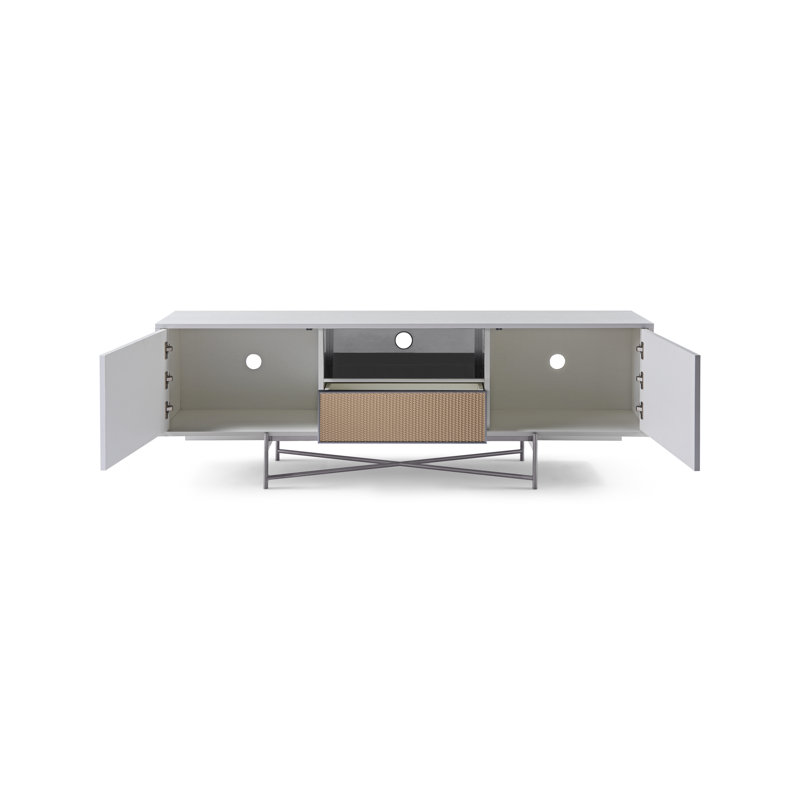 Alissondra Unfinished TV Stand for TVs up to 78", Light Grey