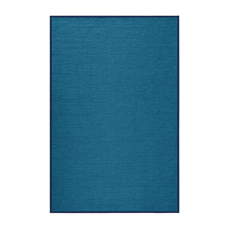 Machine Washable Solid Blue Area Rug, Rectangle 2' x 3'
