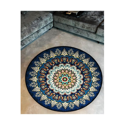 Tapis rond lavable à la machine
