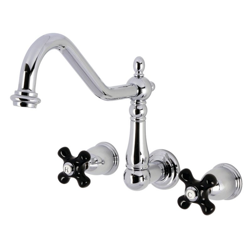 Robinet de baignoire romaine à deux poignées Duchess, Chrome poli