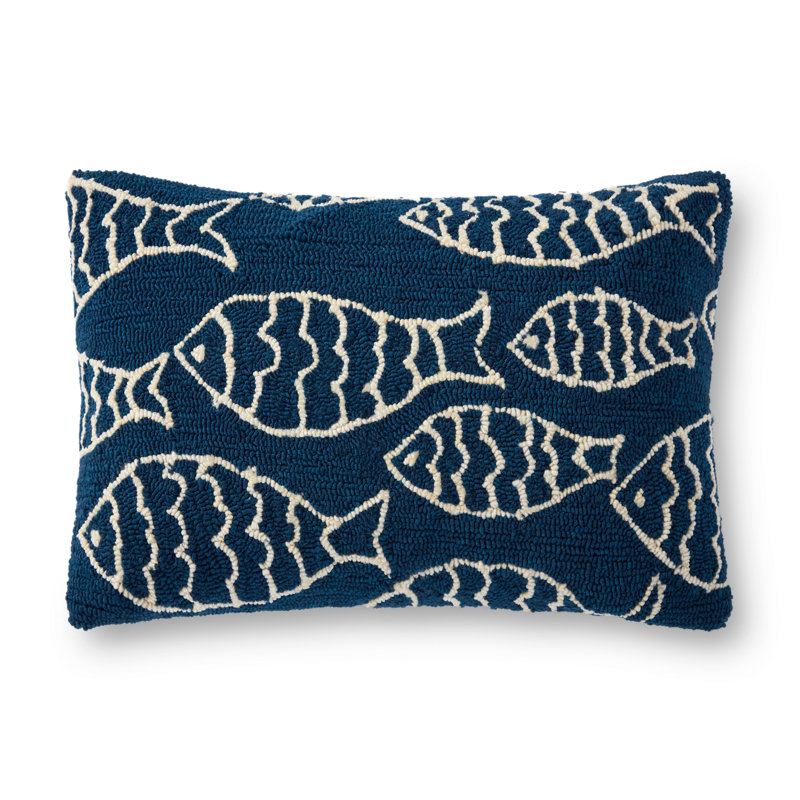 Decorative Outdoor Rectangular Pillow Cover and Insert, Polyester/Polyfill