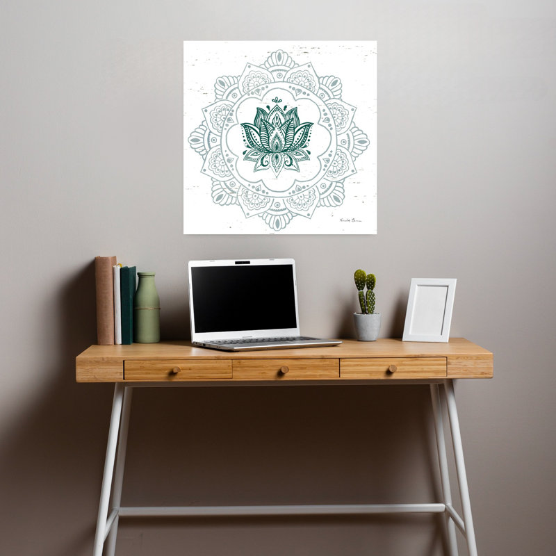 Mandala I, art de fleur de lotus, H 18 po x l 18 po