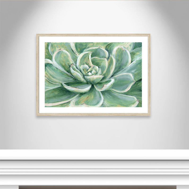 «Fitzsimmons Succulent», reproduction de peinture acrylique encadrée