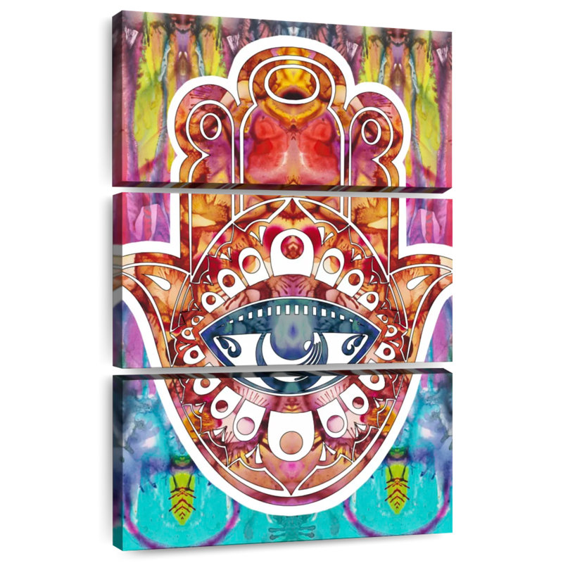 Kerrick Multicolored Hamsa, 32" H x 20" W