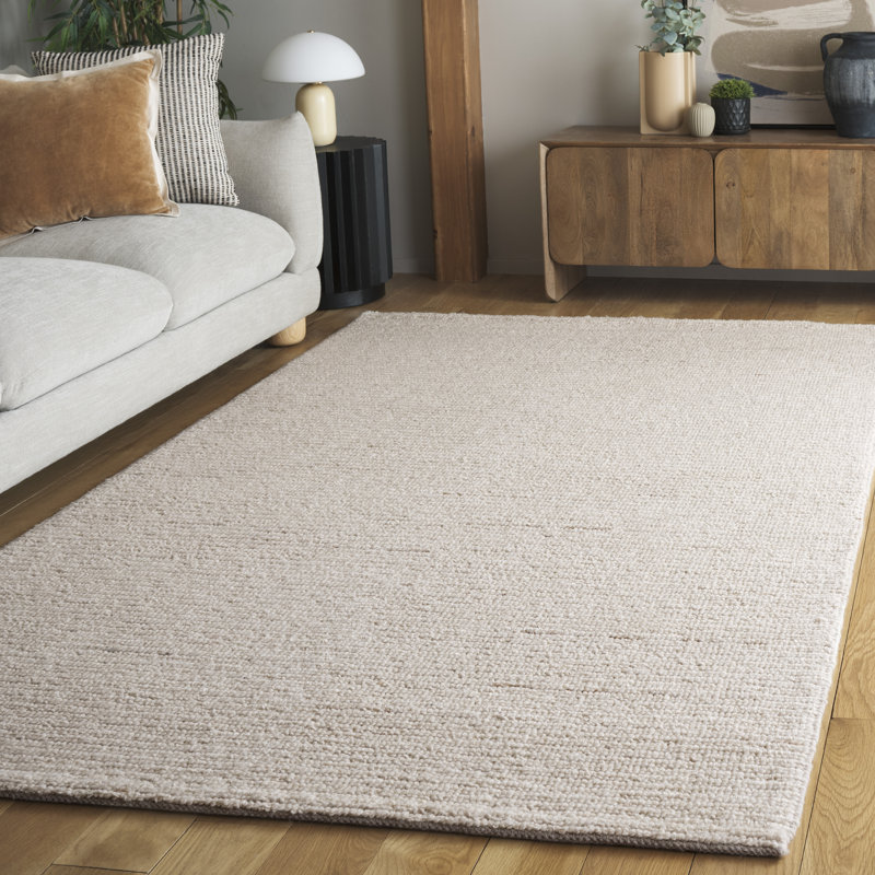 Natura Hand Woven Wool; Cotton; Recycled P.E.T Solid Color Indoor Rug, Rectangle 5' x 8'